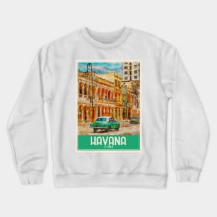 Havana Cuba Travel Art Crewneck Sweatshirt